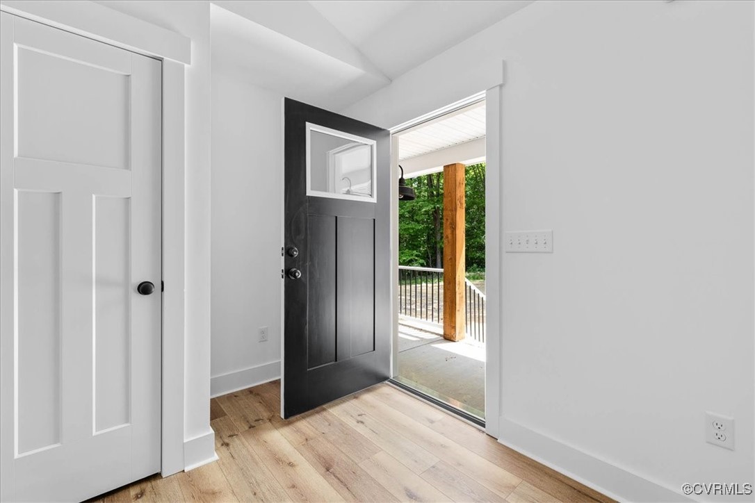 14954 Lebanon Road Spring Grove, VA 23881 - Photo 4 of 29 Entryway featuring light wood-style flooring, base