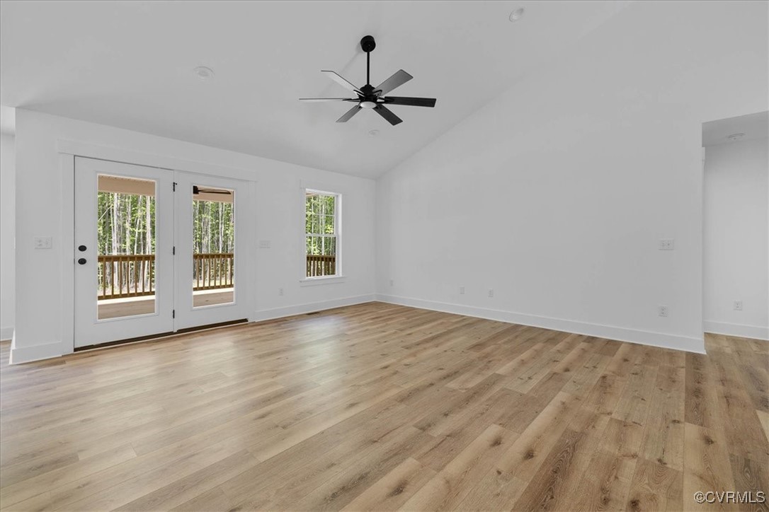 14954 Lebanon Road Spring Grove, VA 23881 - Photo 8 of 29 Unfurnished living room featuring light wood finis