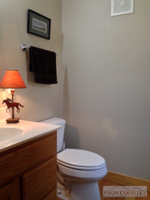 620 Green Knob Mountain Road Boone, NC 28607 - Photo 11 of 43 a bathroom with a toilet a sink and mirror