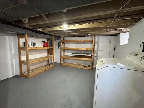 a view of storage and utility room