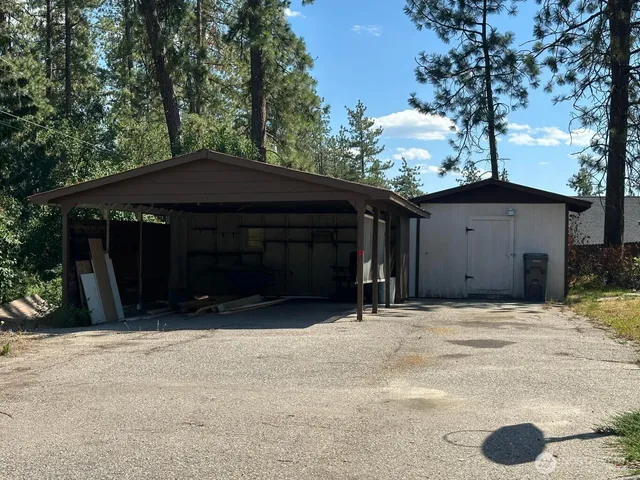 a backyard of a house