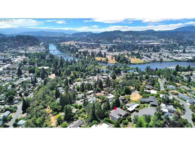 a view of city and mountain