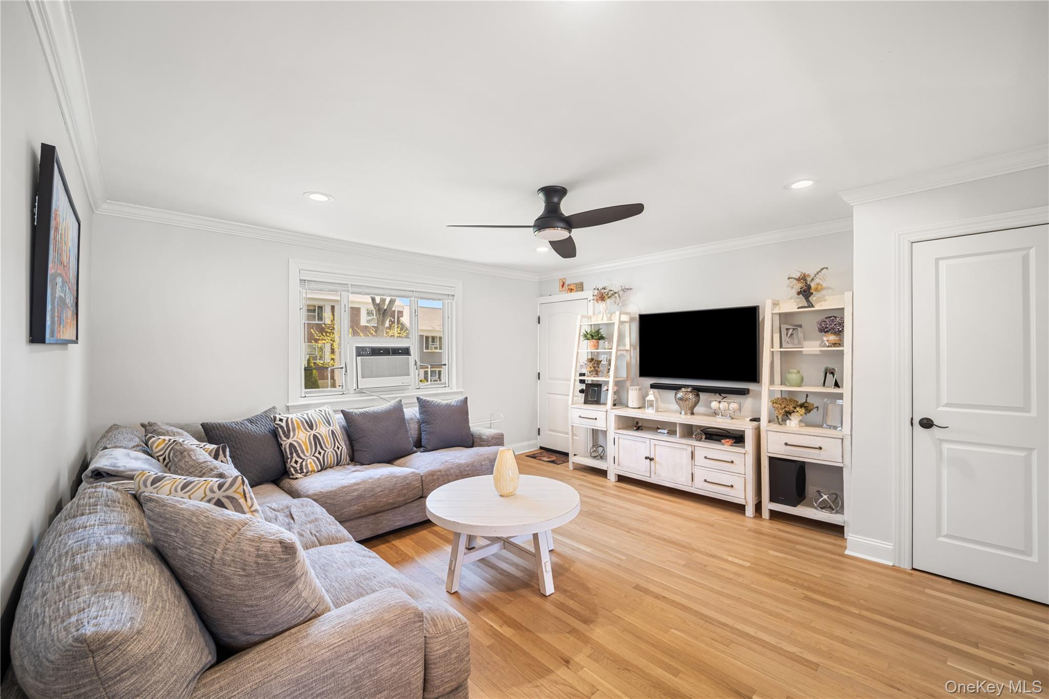 224-09 Manor Road, Unit LOWER) 2408 Queens, NY 11427 - Photo 4 of 20 a living room with furniture and a flat screen tv