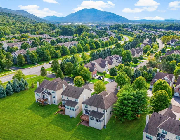 an aerial view of multiple house