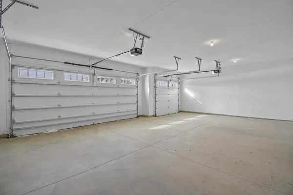 a view of a garage