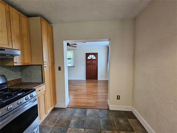 a view of a kitchen