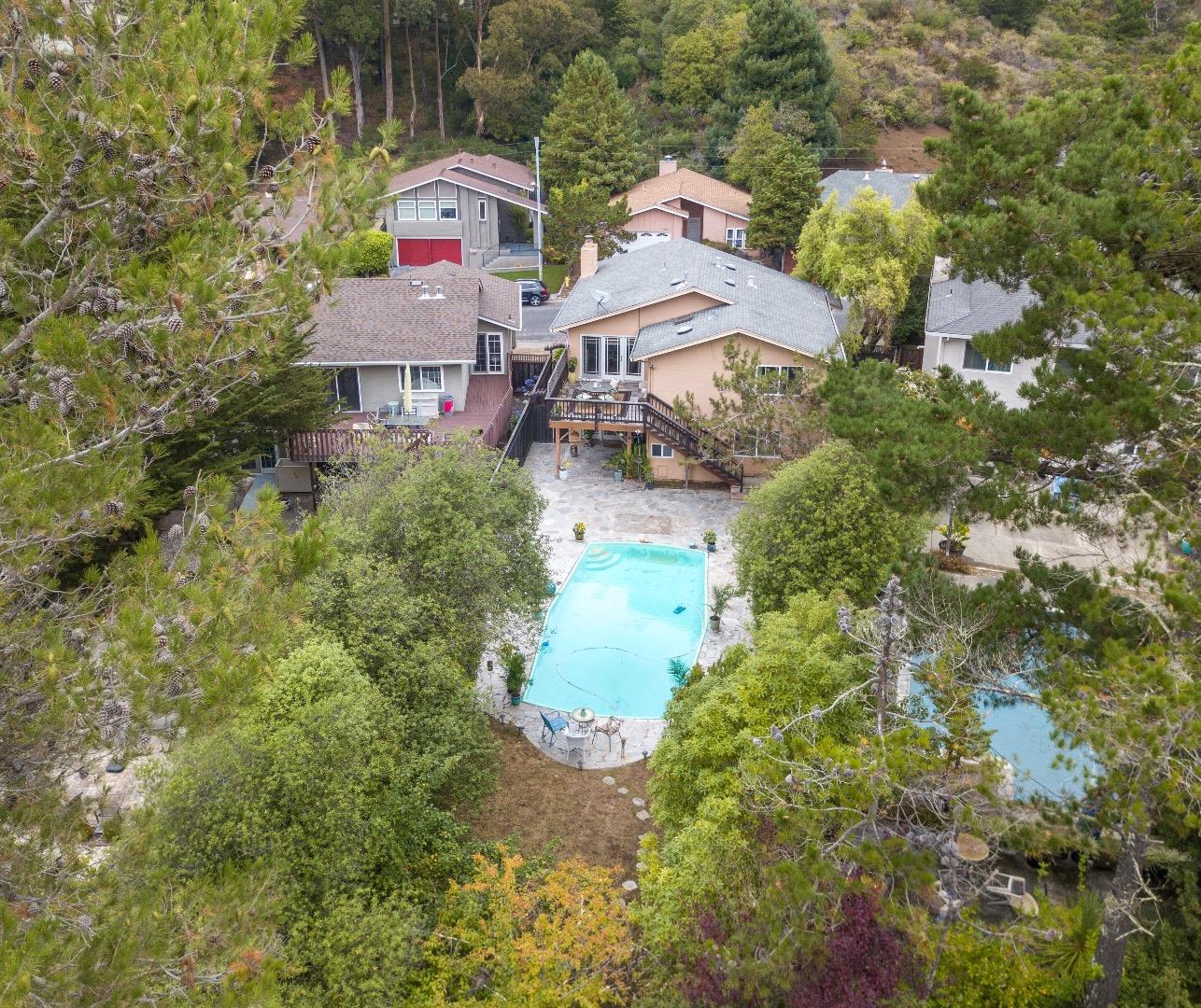 815 Cape Breton Drive Pacifica, CA 94044 - Photo 59 of 65 an aerial view of a house with a garden