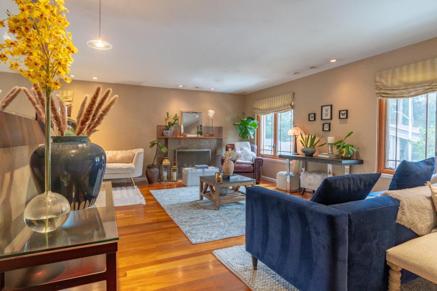815 Cape Breton Drive Pacifica, CA 94044 - Photo 6 of 65 a living room with furniture and a fireplace