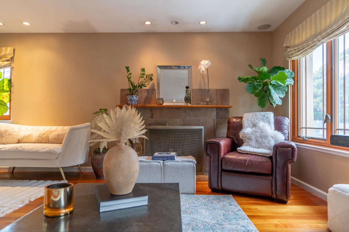 815 Cape Breton Drive Pacifica, CA 94044 - Photo 7 of 65 a living room with furniture and a fireplace