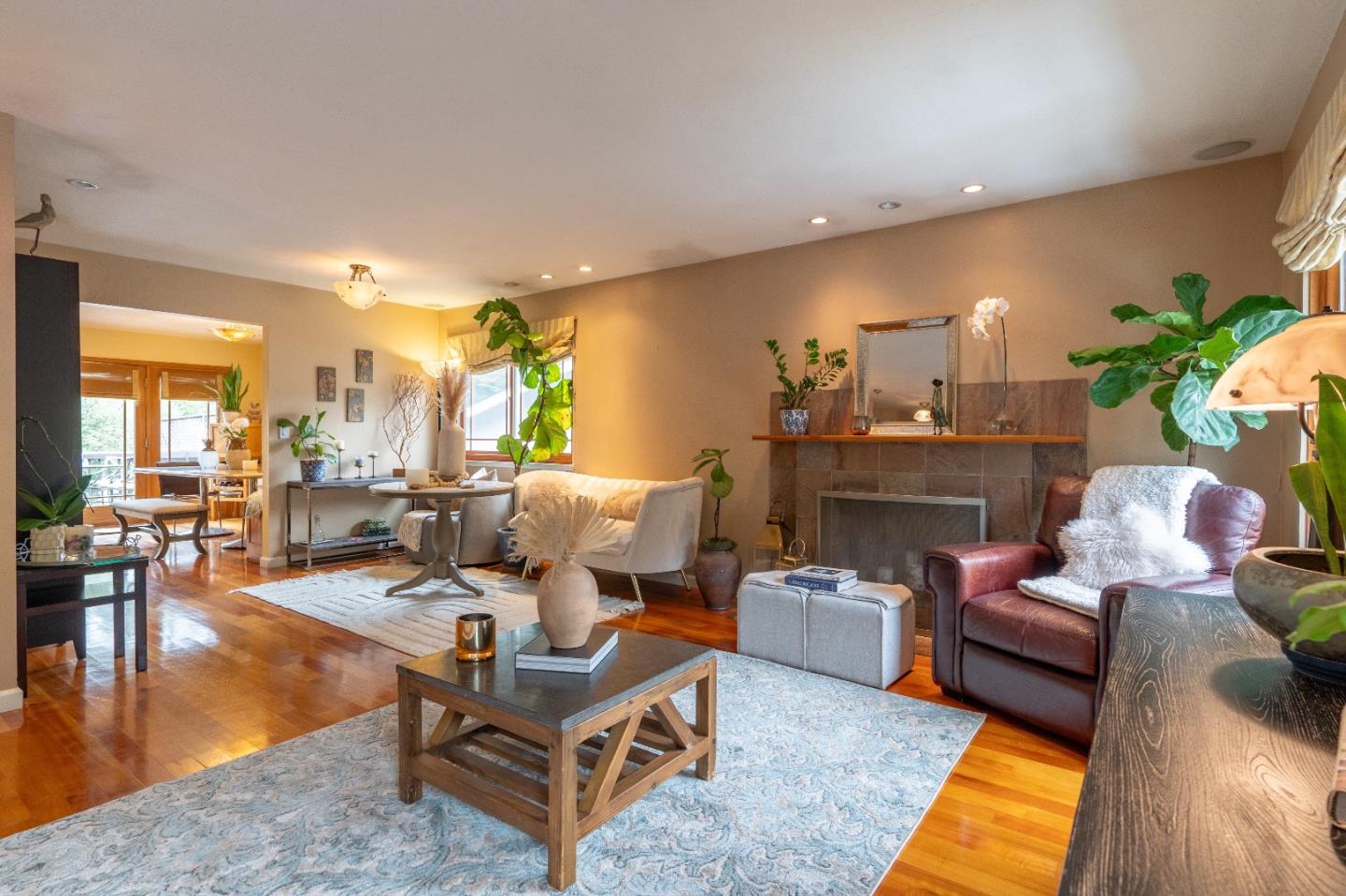815 Cape Breton Drive Pacifica, CA 94044 - Photo 8 of 65 a living room with furniture and a fireplace