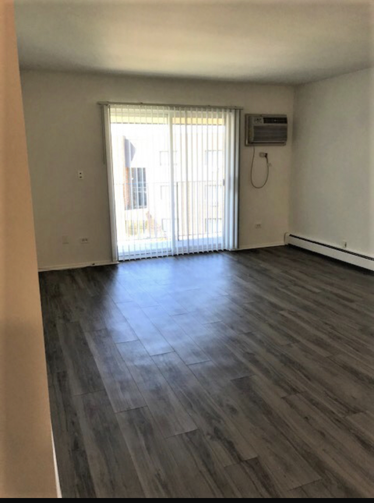 3523 Central Road, Unit 302 Glenview, IL 60025 - Photo 4 of 8 an empty room with wooden floor and windows