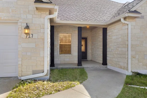 a view of front door of house