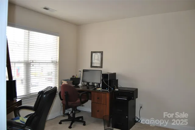 a view of workspace with a window