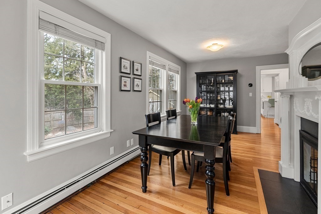 29 Louise Road Belmont, MA 02478 - Photo 6 of 17 a view of a dining room with furniture window and wooden floor