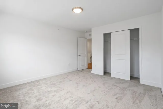 an empty room with an entryway