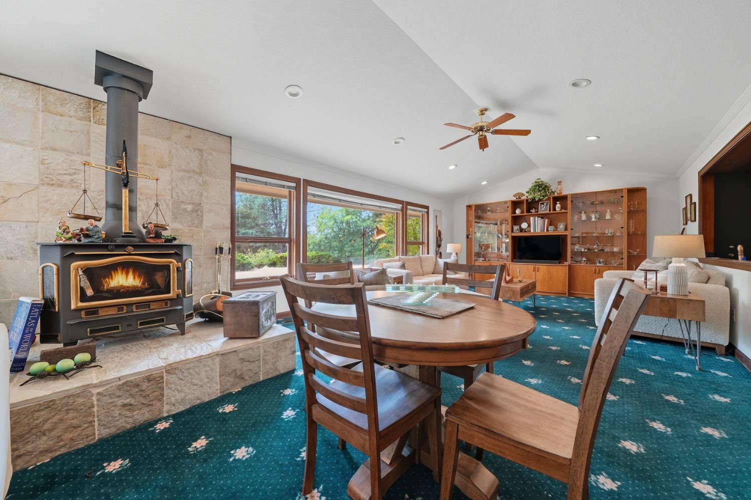 19491 East Clinton Road Jackson, CA 95642 - Photo 53 of 72 a view of a dining room with furniture window and wooden floor