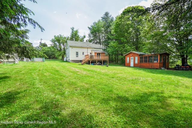 a house view with a garden space