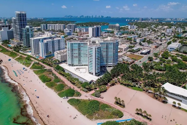 an aerial view of city