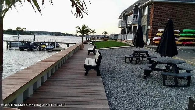 a view of a terrace with sitting area