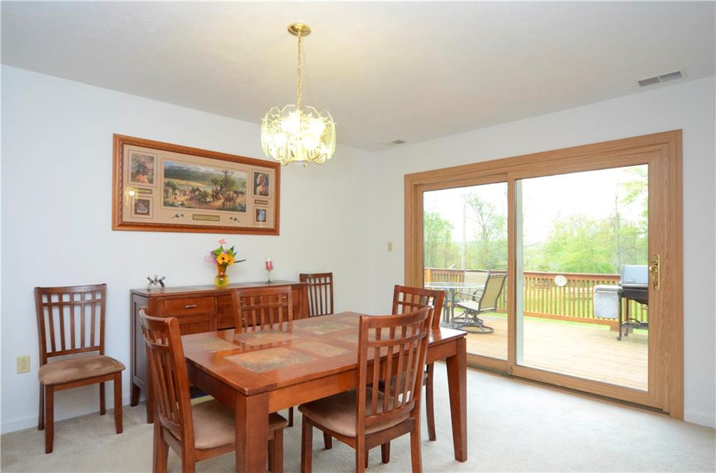 218 Tate Road Hookstown, PA 15050 - Photo 7 of 24 Dining Room w/Glass Slider to Spacious Deck for summer entertaining.