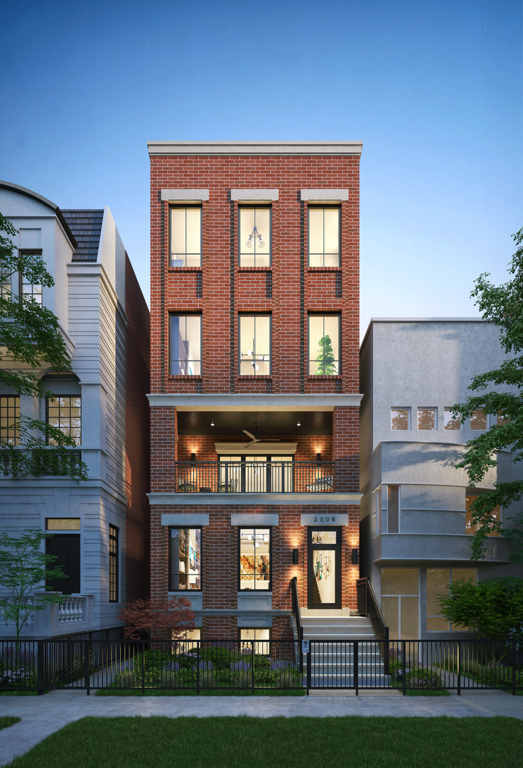 2006 North Mohawk Street, Unit 3 Chicago, IL 60614 - Photo 1 of 1 a view of a brick building next to a yard
