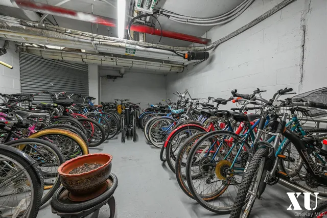 a view of a bike storage
