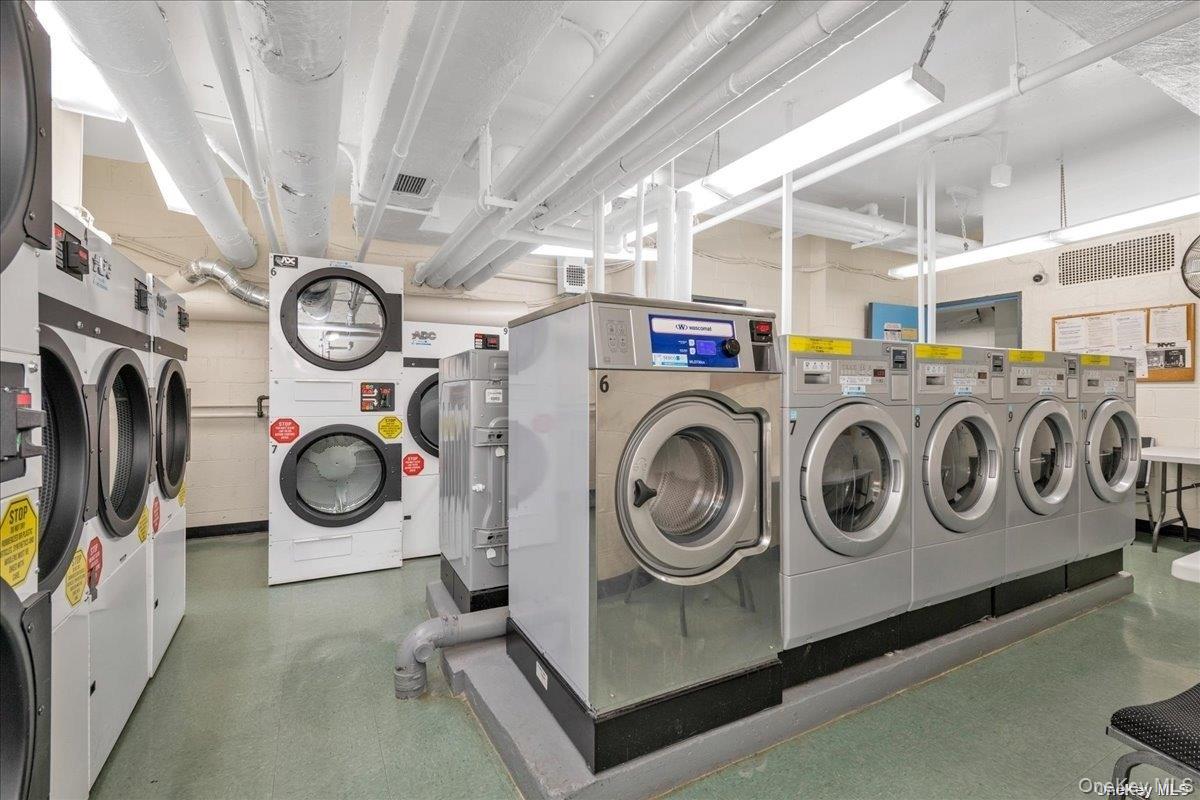 43-10 Kissena Boulevard, Unit 2B Queens, NY 11355 - Photo 17 of 23 a utility room with dryer and washer