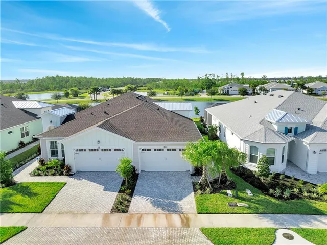 an aerial view of multiple house