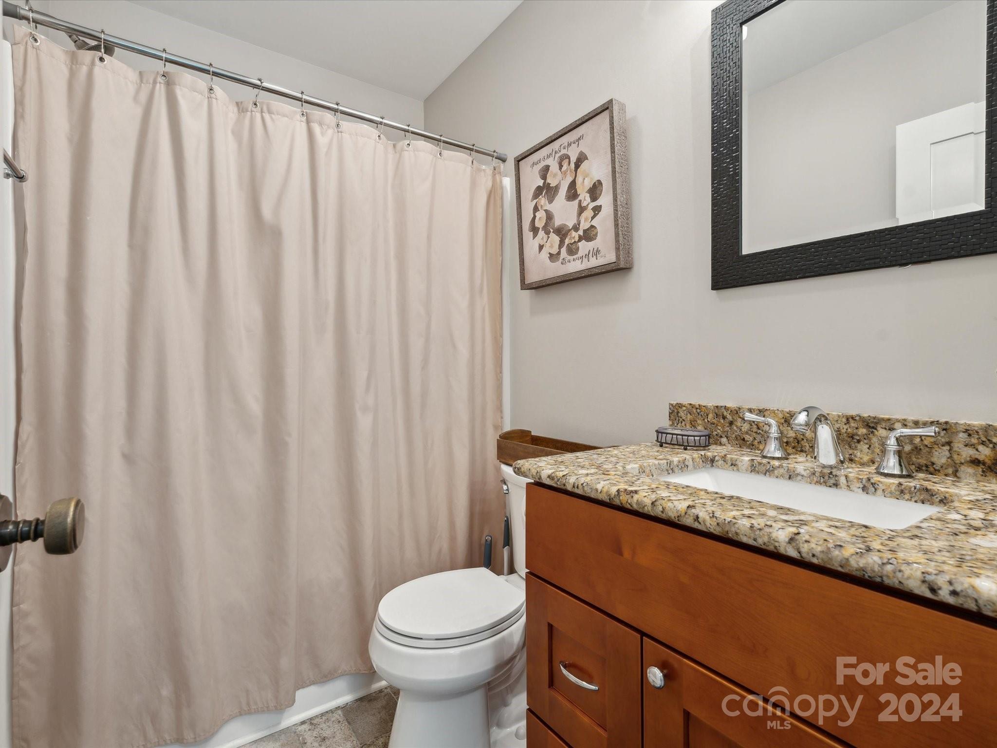 1156 Williams Road Fort Mill, SC 29715 - Photo 26 of 44 a bathroom with a granite countertop sink and a mirror