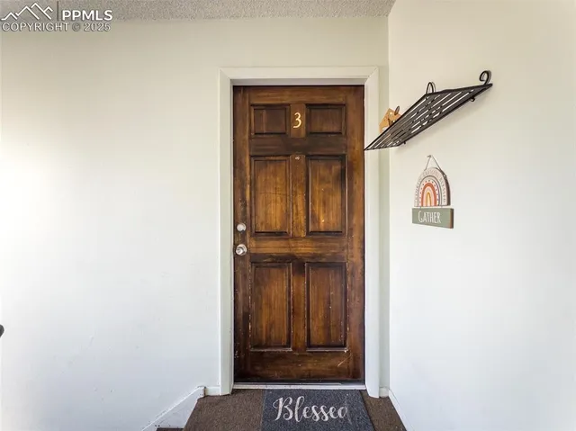 a view of front door