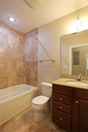 655 East 2nd Street, Unit 209 Boston, MA 02127 - Photo 11 of 16 a bathroom with a bathtub shower sink vanity mirror and toilet