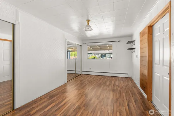 a view of an empty room and window