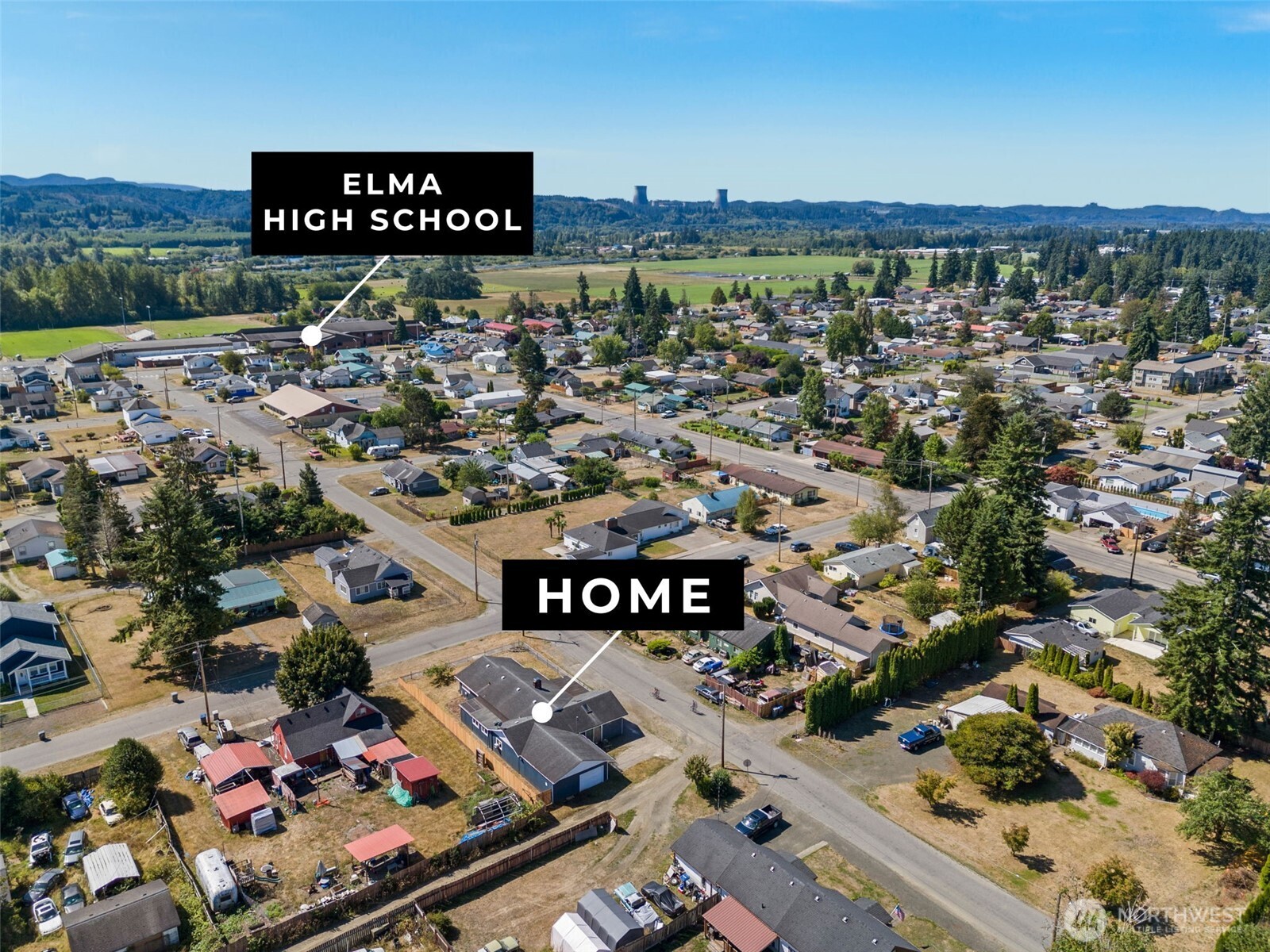 402 North 10th Street Elma, WA 98541 - Photo 34 of 35 an aerial view of a city