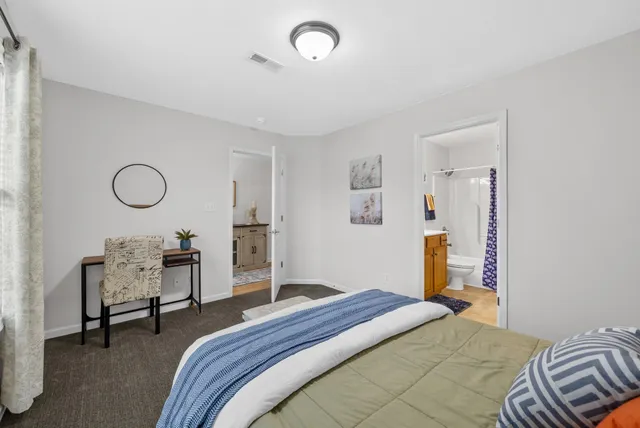 a house view with a outdoor space