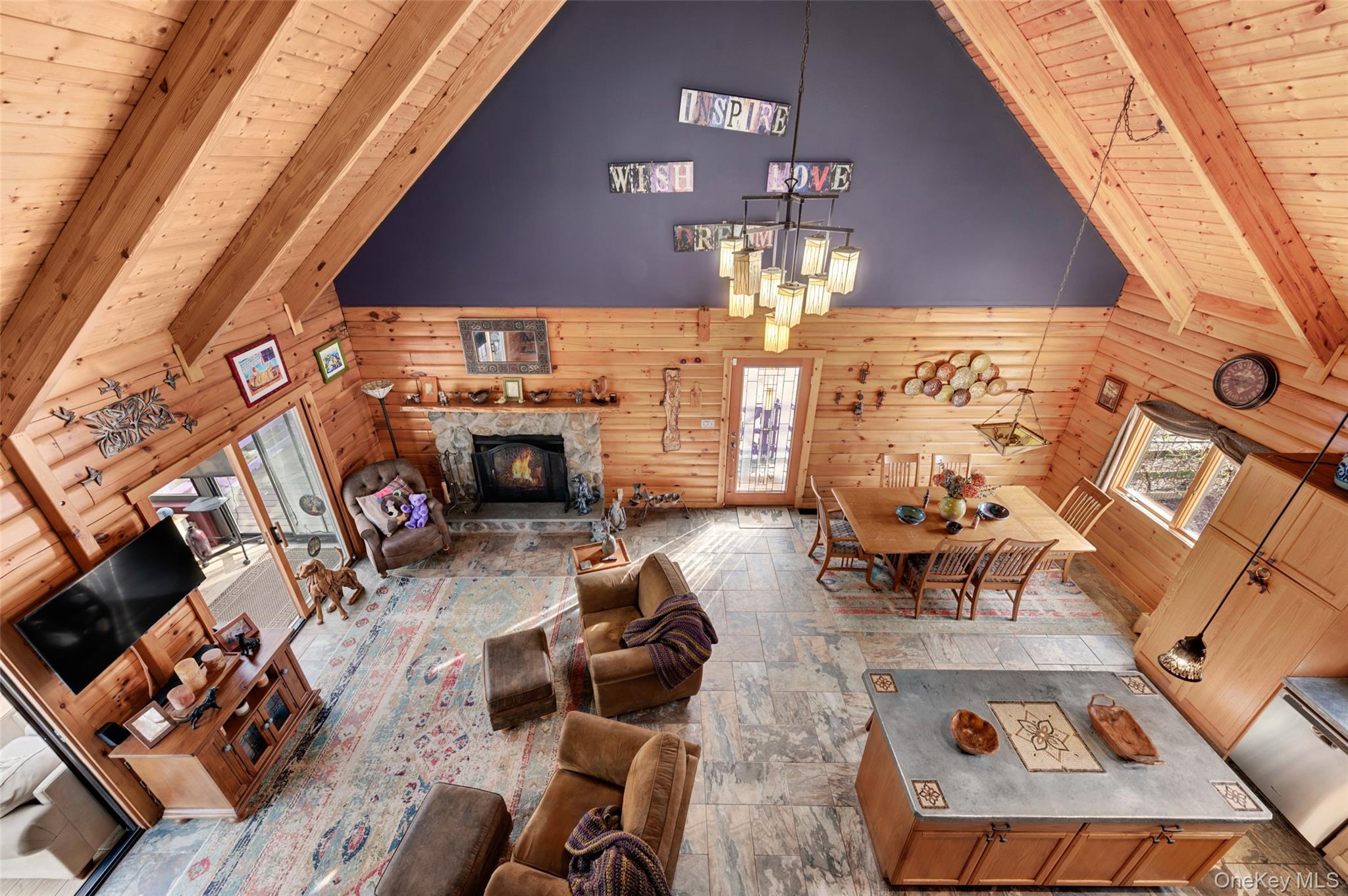 198 Hortontown Road Hopewell Junction, NY 12533 - Photo 3 of 36 a living room with furniture and a fireplace