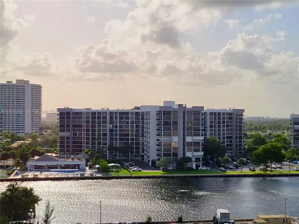a view of lake with city view