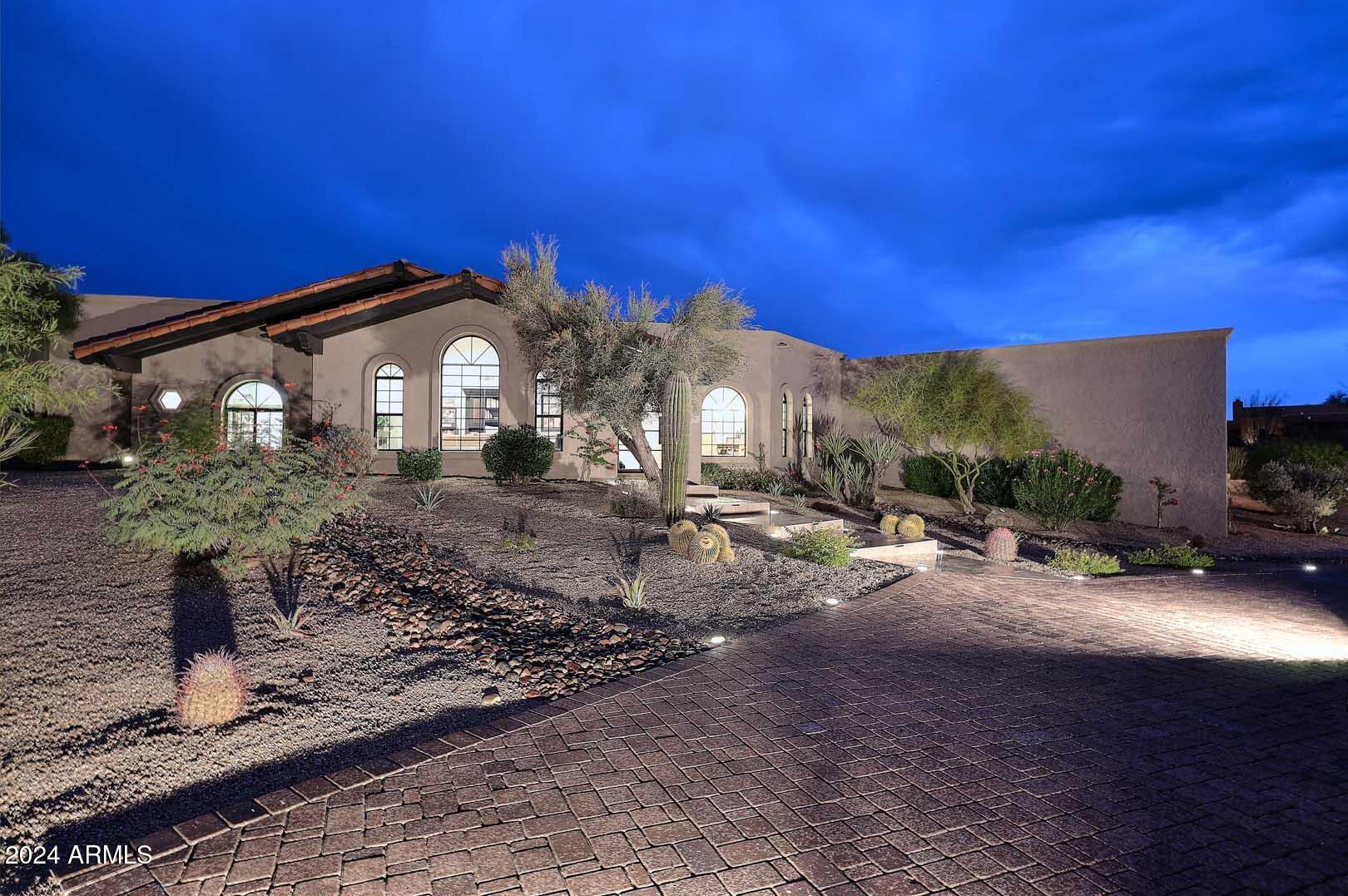 9446 Romping Road Carefree, AZ 85377 - Photo 2 of 119 Night-Front Corner View
