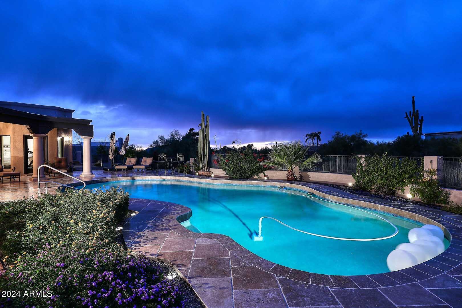 9446 Romping Road Carefree, AZ 85377 - Photo 75 of 119 Night-Pool2