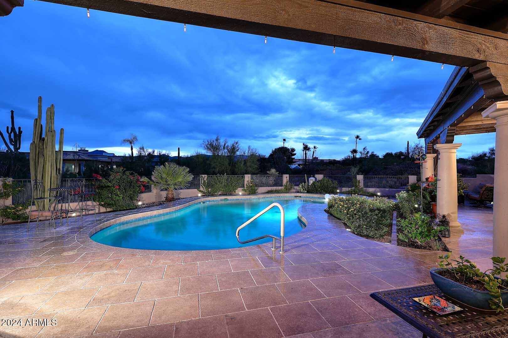 9446 Romping Road Carefree, AZ 85377 - Photo 76 of 119 Night-Covered Patio-View