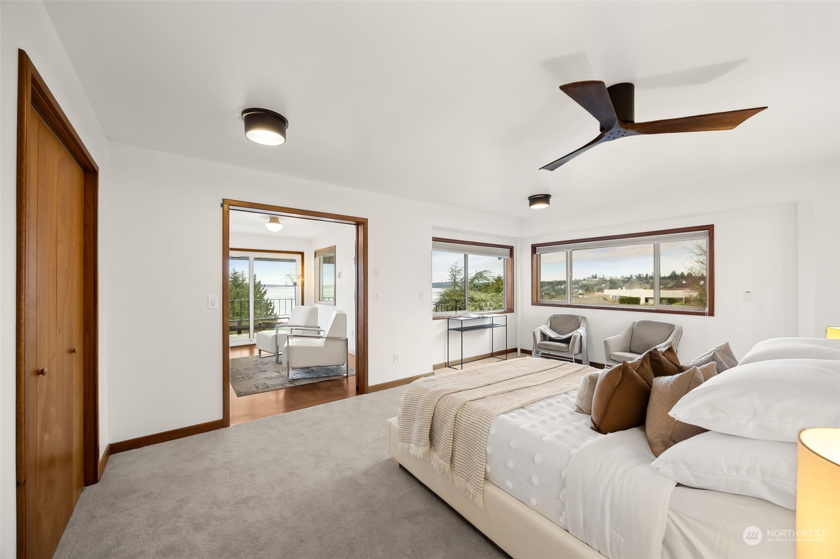 29011 7th Place South Federal Way, WA 98003 - Photo 17 of 40 a bedroom with a bed and a large window