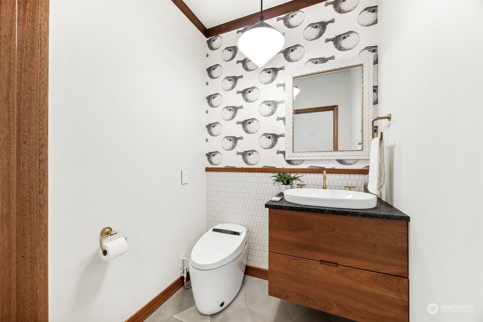 29011 7th Place South Federal Way, WA 98003 - Photo 23 of 40 a bathroom with a granite countertop toilet sink and mirror