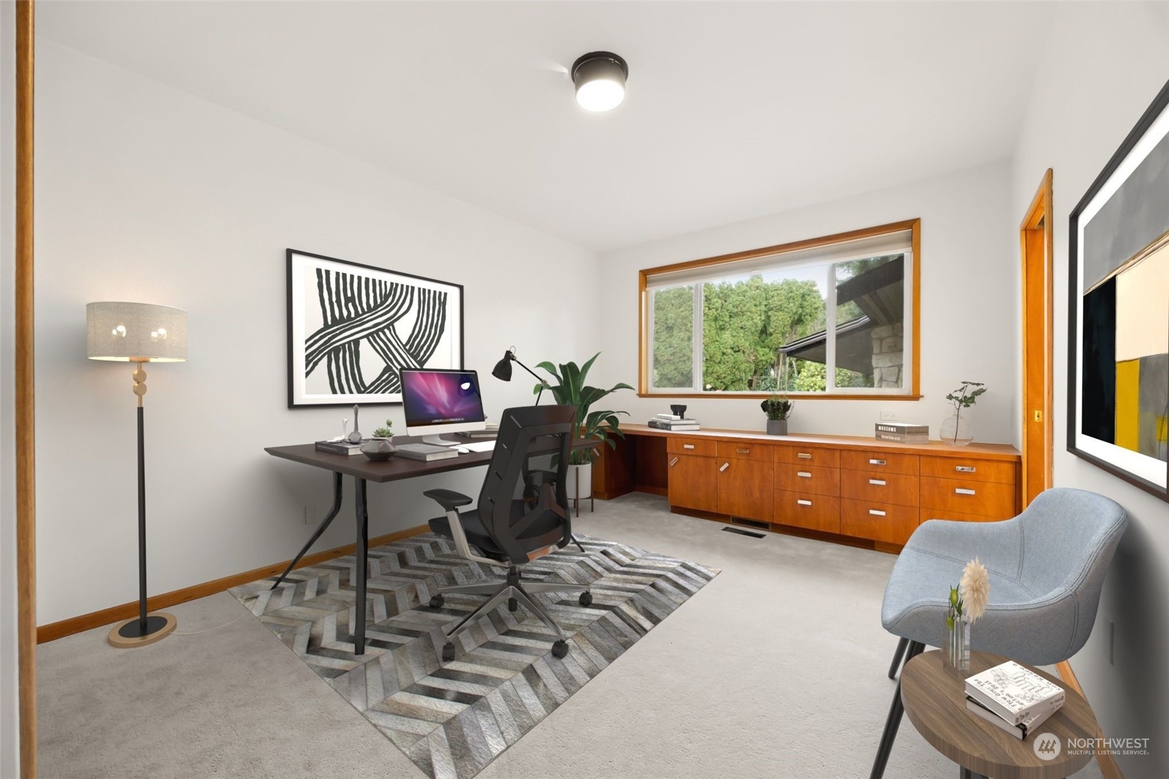 29011 7th Place South Federal Way, WA 98003 - Photo 24 of 40 a living room with furniture a window and a flat screen tv