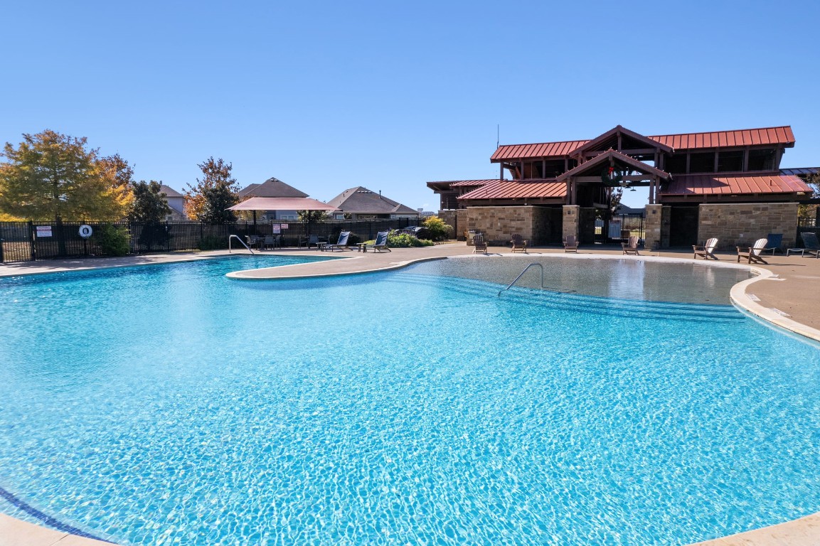 5152 Cornetto Bluffs Round Rock, TX 78665 - Photo 34 of 36 a view of a house with pool yard and a patio
