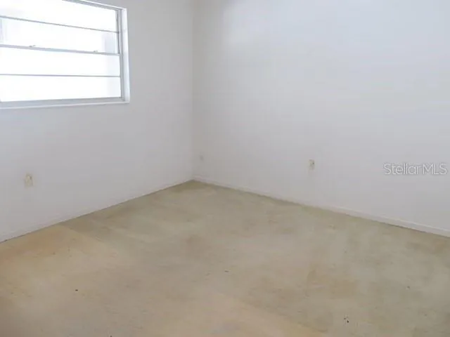 a view of a small space with window