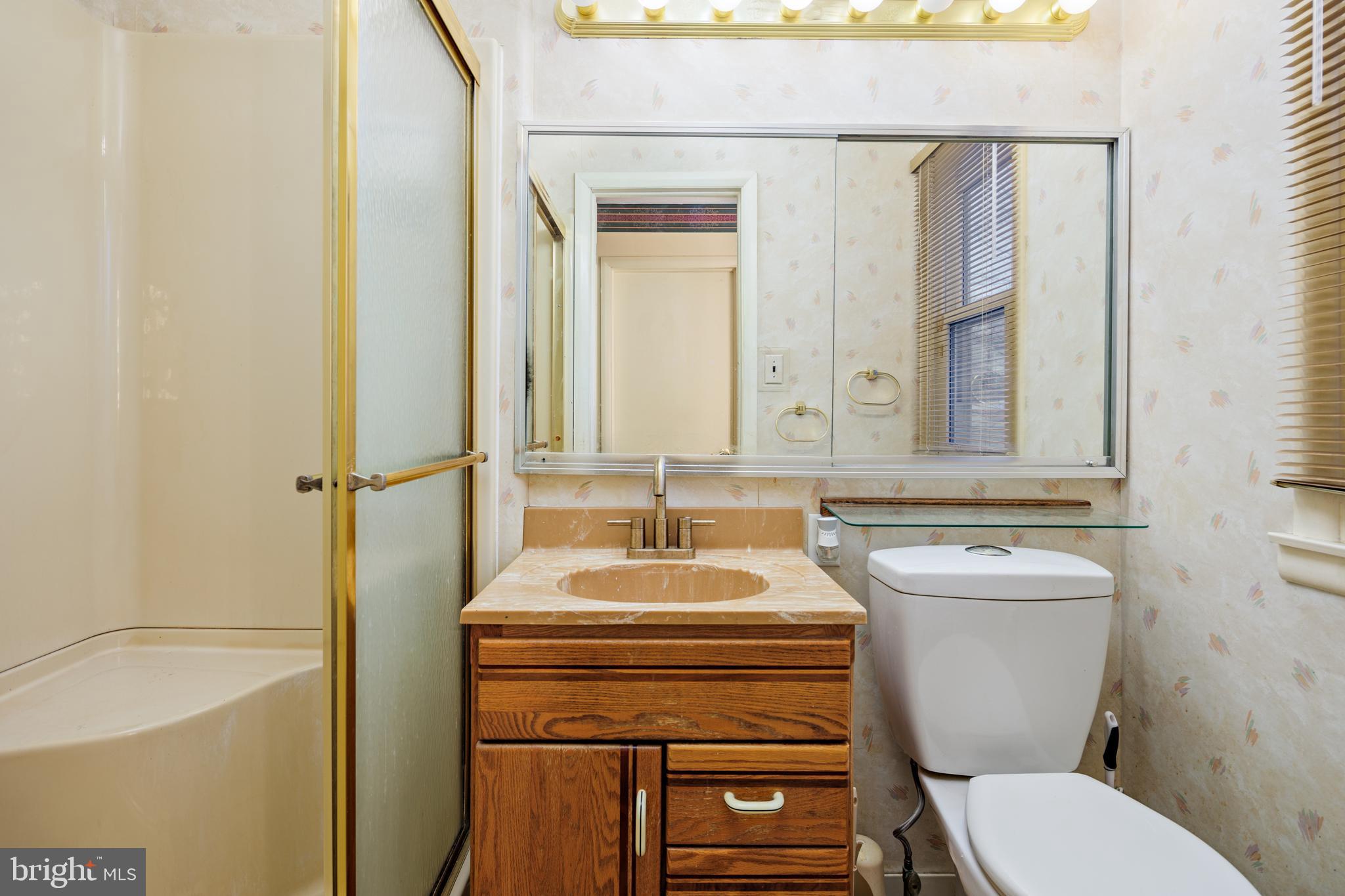 3819 Janbrook Road Randallstown, MD 21133 - Photo 18 of 47 a bathroom with a sink a toilet and a mirror