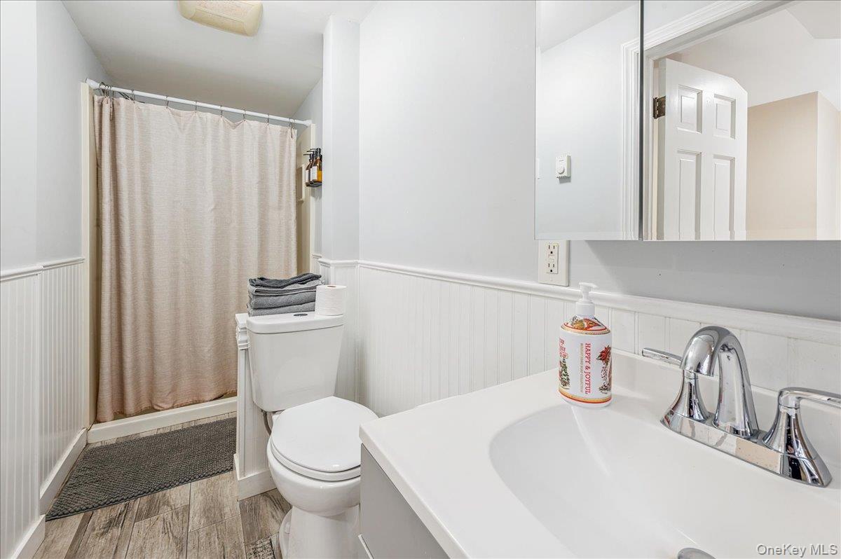 584 Milltown Road Brewster, NY 10509 - Photo 30 of 37 a bathroom with a sink a toilet and a mirror
