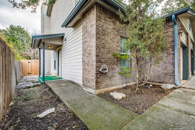 a backyard of a house