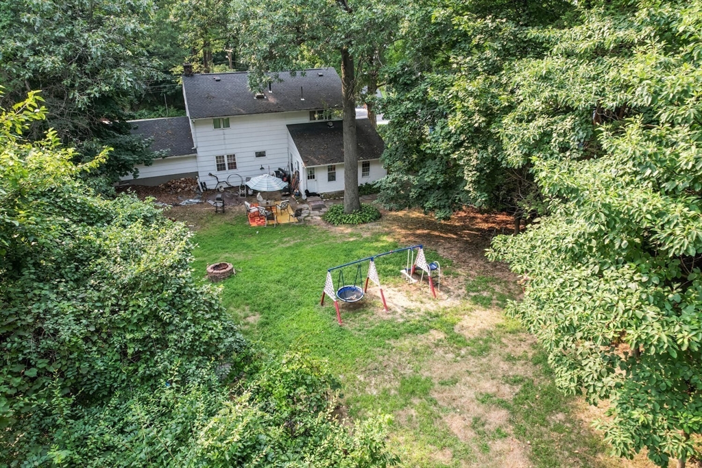 9 Flagg Drive Framingham, MA 01702 - Photo 20 of 22 an aerial view of a house with swimming pool and garden