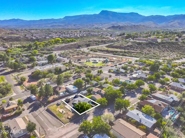 an aerial view of residential house with outdoor space