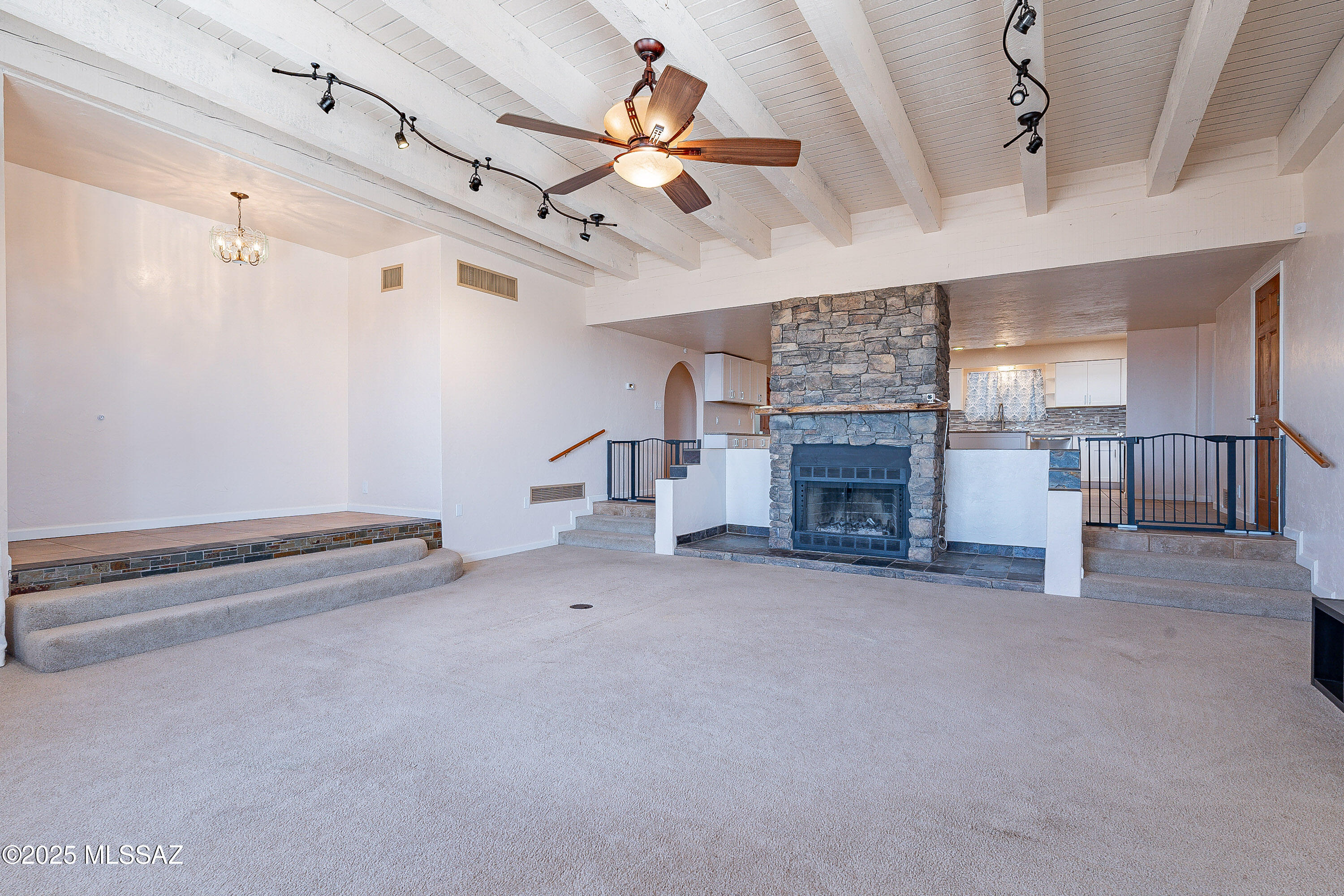 467 Camino Osito Rio Rico, AZ 85648 - Photo 14 of 50 a view of a livingroom with a fireplace